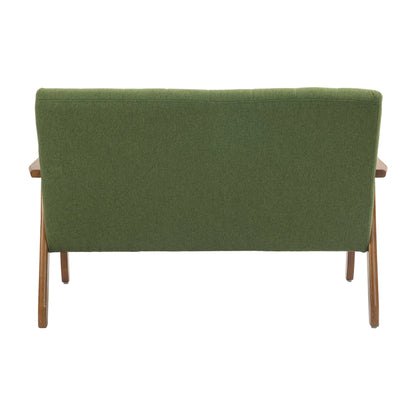 Mid-Century Modern Solid Loveseat Sofa Upholstered Loveseat, 2-Seat Upholstered Loveseat Sofa Couch
