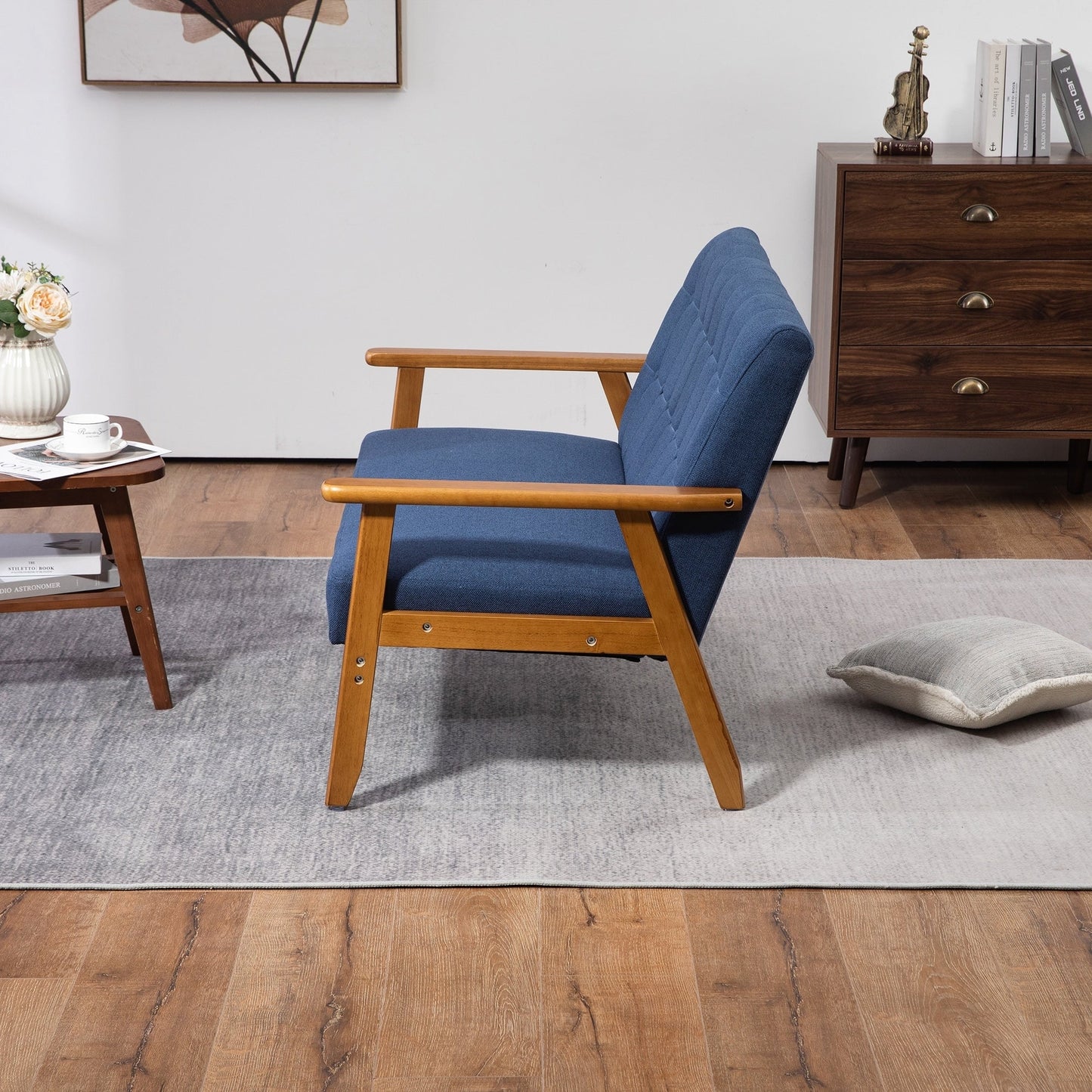 Mid-Century Modern Solid Loveseat Sofa Upholstered Loveseat, 2-Seat Upholstered Loveseat Sofa Couch