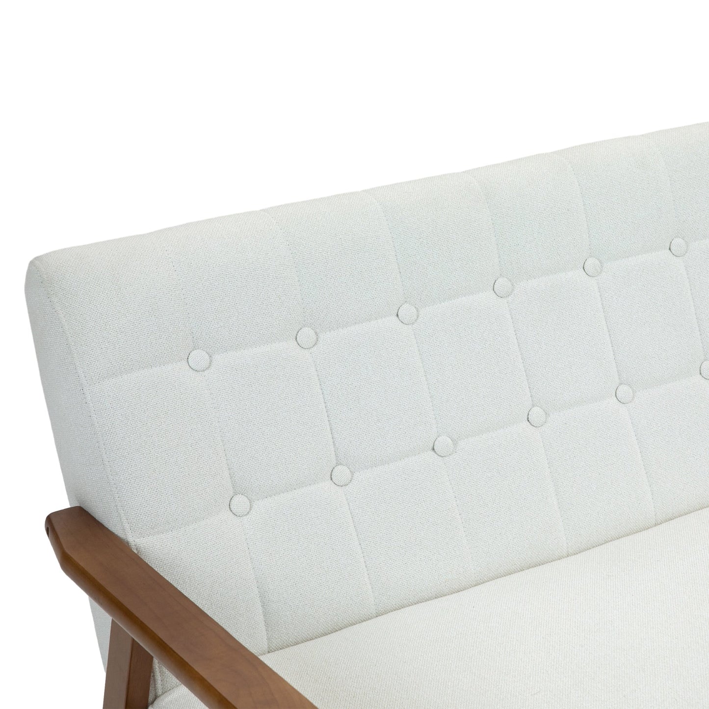 Mid-Century Modern Solid Loveseat Sofa Upholstered Loveseat, 2-Seat Upholstered Loveseat Sofa Couch