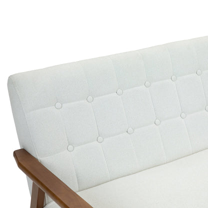 Mid-Century Modern Solid Loveseat Sofa Upholstered Loveseat, 2-Seat Upholstered Loveseat Sofa Couch