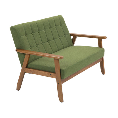 Mid-Century Modern Solid Loveseat Sofa Upholstered Loveseat, 2-Seat Upholstered Loveseat Sofa Couch