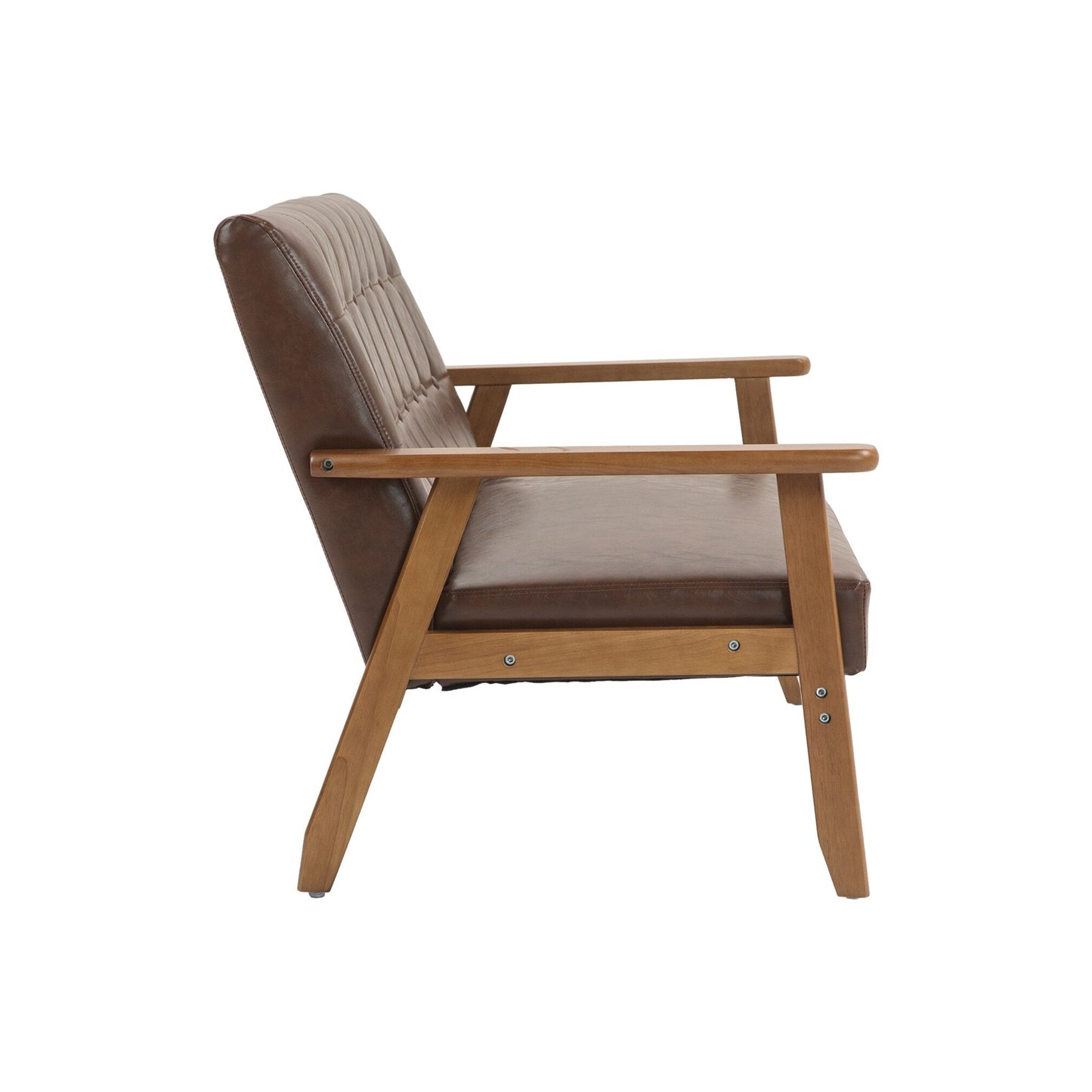 Mid-Century Modern Solid Loveseat Sofa Upholstered Loveseat, 2-Seat Upholstered Loveseat Sofa Couch
