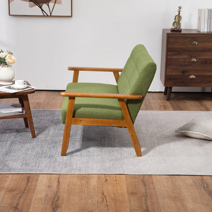 Mid-Century Modern Solid Loveseat Sofa Upholstered Loveseat, 2-Seat Upholstered Loveseat Sofa Couch