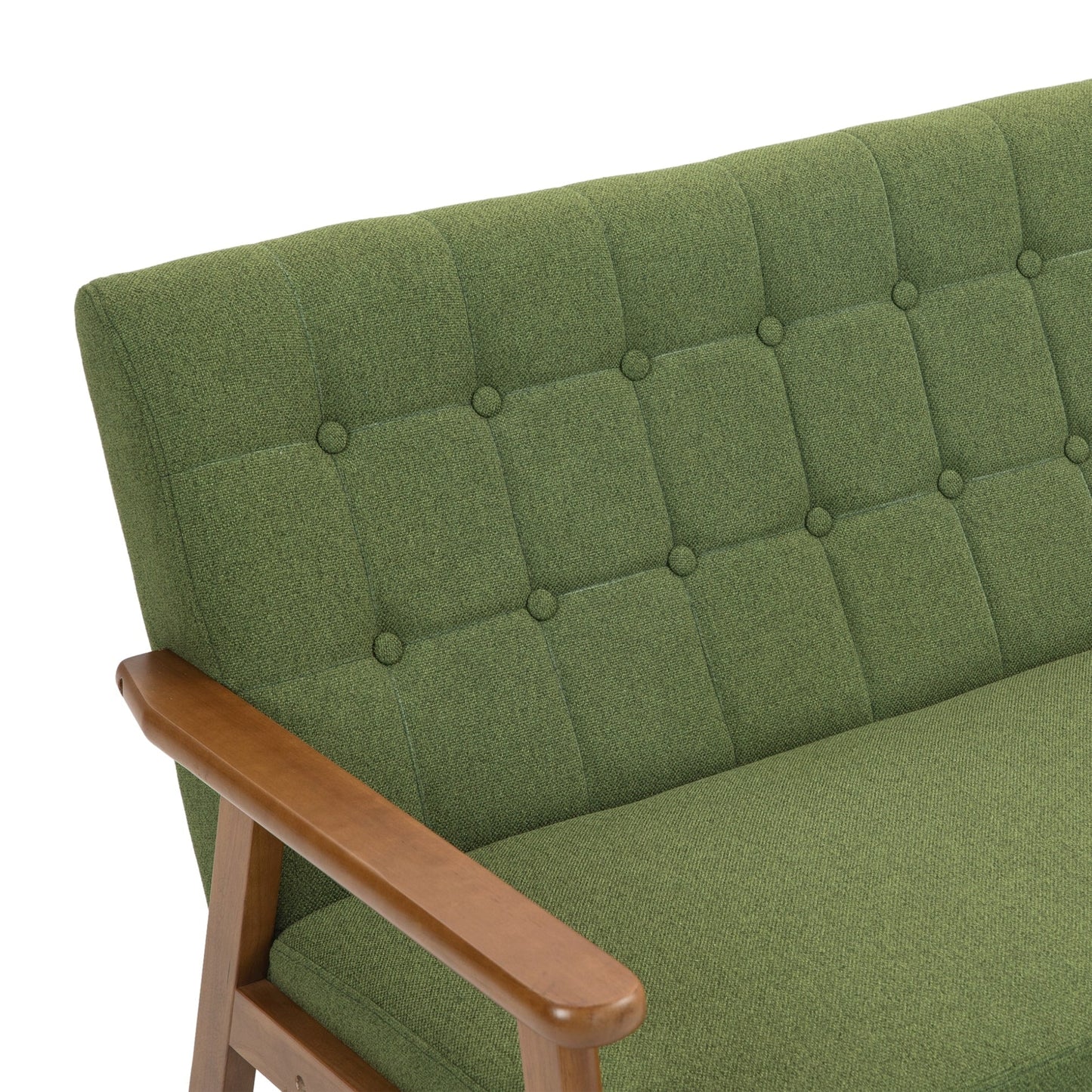 Mid-Century Modern Solid Loveseat Sofa Upholstered Loveseat, 2-Seat Upholstered Loveseat Sofa Couch
