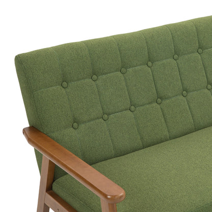 Mid-Century Modern Solid Loveseat Sofa Upholstered Loveseat, 2-Seat Upholstered Loveseat Sofa Couch