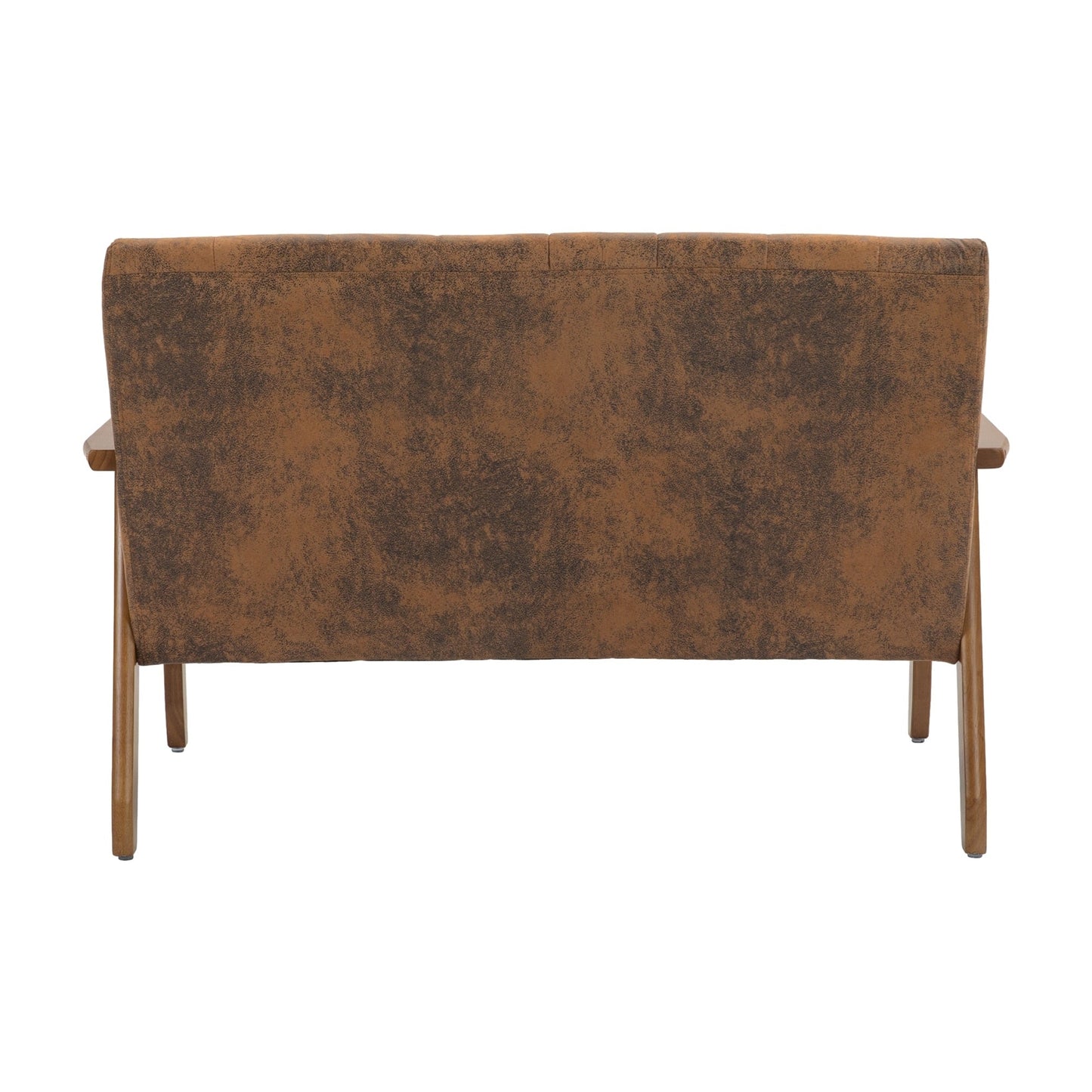Mid-Century Modern Solid Loveseat Sofa Upholstered Loveseat, 2-Seat Upholstered Loveseat Sofa Couch