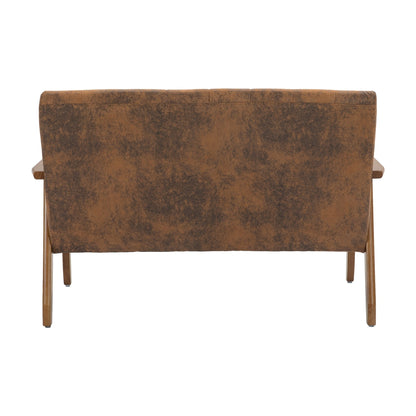 Mid-Century Modern Solid Loveseat Sofa Upholstered Loveseat, 2-Seat Upholstered Loveseat Sofa Couch