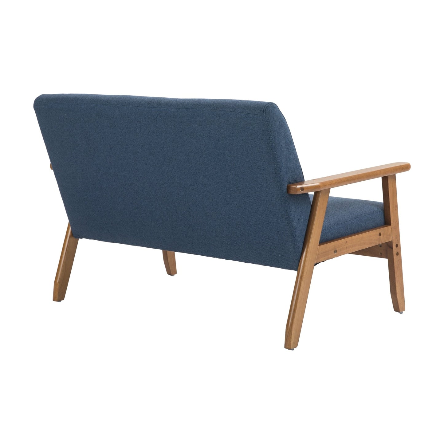 Mid-Century Modern Solid Loveseat Sofa Upholstered Loveseat, 2-Seat Upholstered Loveseat Sofa Couch