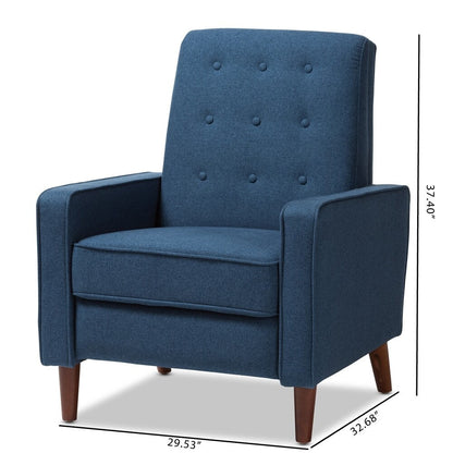 Mid-century Fabric Recliner by Baxton Studio