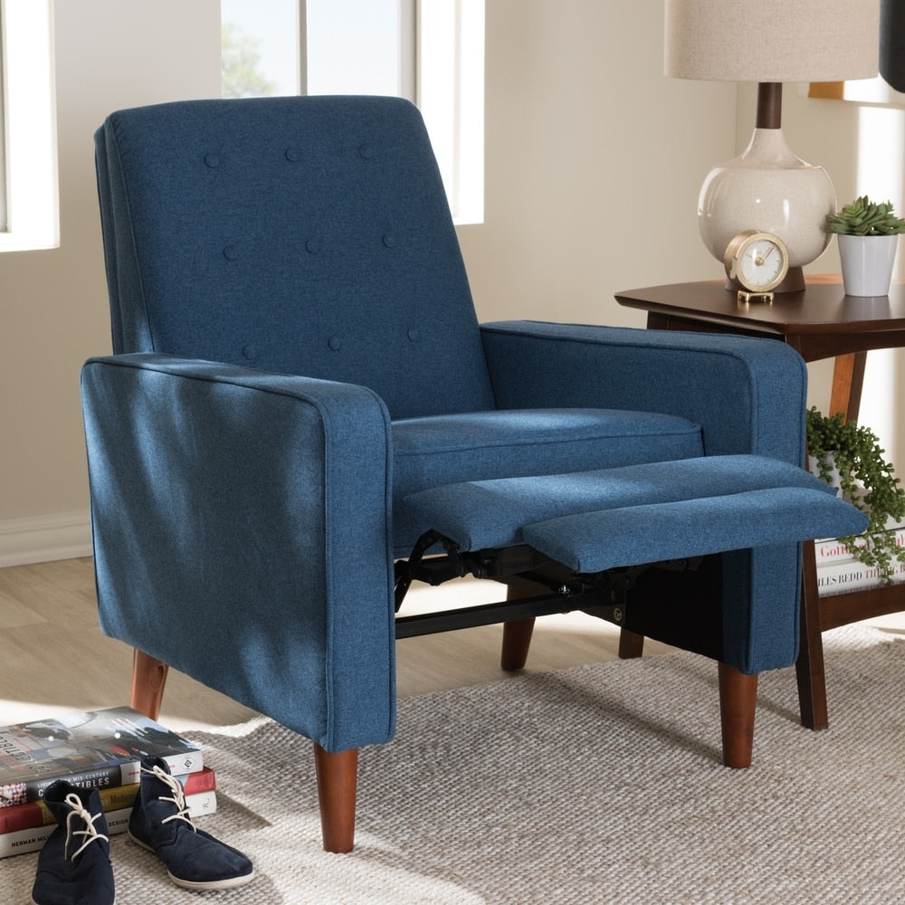 Mid-century Fabric Recliner by Baxton Studio