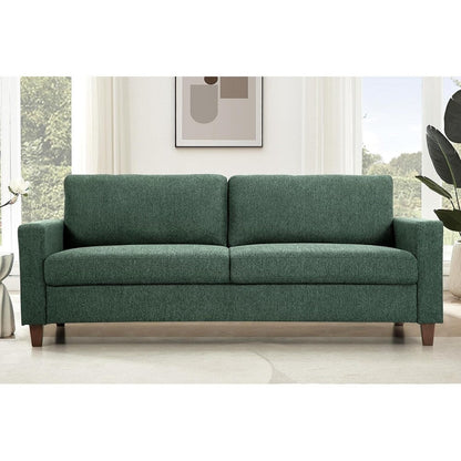 Miles Mid Century Modern Couch 3 Seater Sofa with Reversible Back Pillows Large