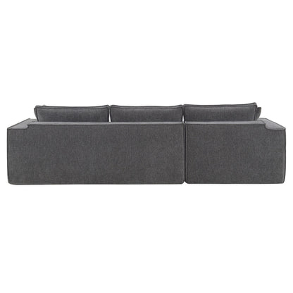 Minimalist Style Modular Sectional Sofa,Wrinkle-Resistant Chenille Couch Set,L-Shaped Compressed Sofa For Living Room