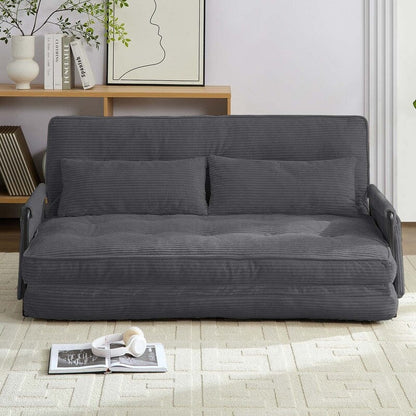 Mixoy Muti-Functional Folding Futon Floor Sofa Bed Sets with Pillows,6 Position Adjustable Backrest-3+2+1