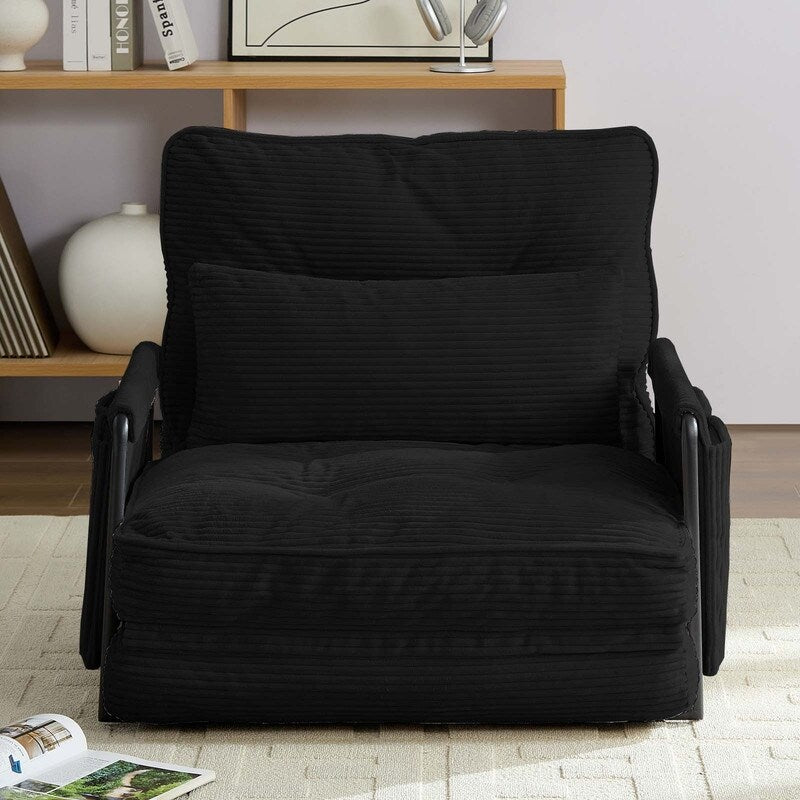 Mixoy Muti-Functional Folding Futon Floor Sofa Bed Sets with Pillows,6 Position Adjustable Backrest-3+2+1