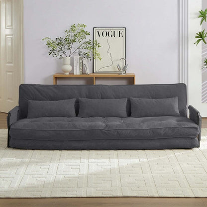 Mixoy Muti-Functional Folding Futon Floor Sofa Bed Sets with Pillows,6 Position Adjustable Backrest-3+2+1