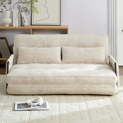 Mixoy Muti-Functional Folding Futon Floor Sofa Bed Sets with Pillows,6 Position Adjustable Backrest-3+2+1