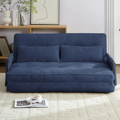 Mixoy Muti-Functional Folding Futon Floor Sofa Bed Sets with Pillows,6 Position Adjustable Backrest-3+2+1