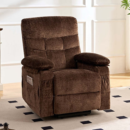 Mixoy Velvet Power Lift Recliners Chair,Dual Motor Heat Massage Electric Recliner Chair with Remote