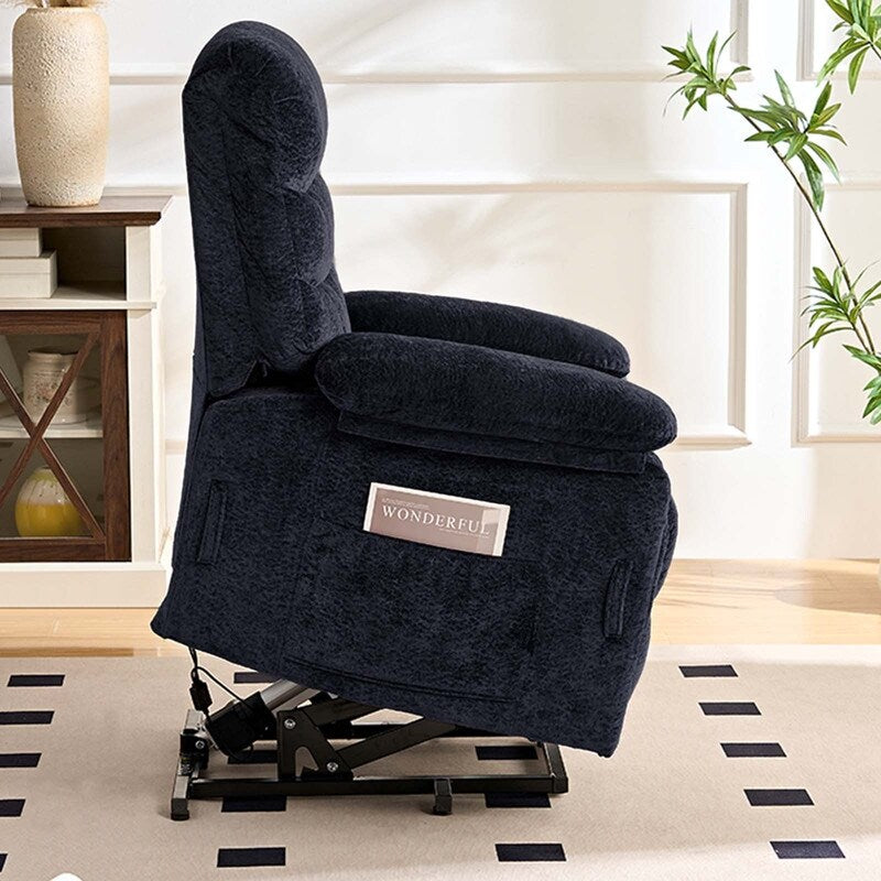 Mixoy Velvet Power Lift Recliners Chair,Dual Motor Heat Massage Electric Recliner Chair with Remote