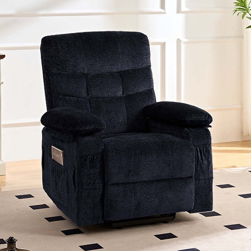 Mixoy Velvet Power Lift Recliners Chair,Dual Motor Heat Massage Electric Recliner Chair with Remote