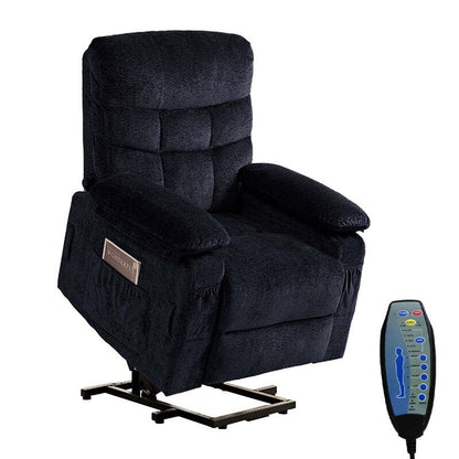 Mixoy Velvet Power Lift Recliners Chair,Dual Motor Heat Massage Electric Recliner Chair with Remote