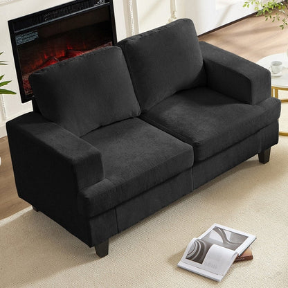 Mixoy W56Loveseat Sectional Sofa,Chenille Fabric Cloud Sleeper Comfy Upholstered 2-Seater Couches