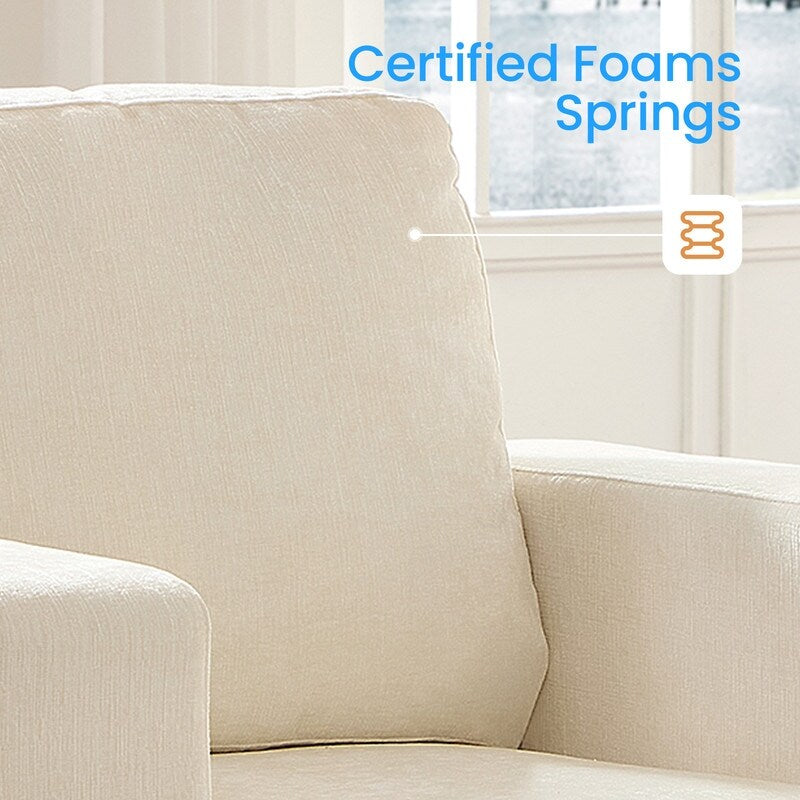 Mixoy W56Loveseat Sectional Sofa,Chenille Fabric Cloud Sleeper Comfy Upholstered 2-Seater Couches