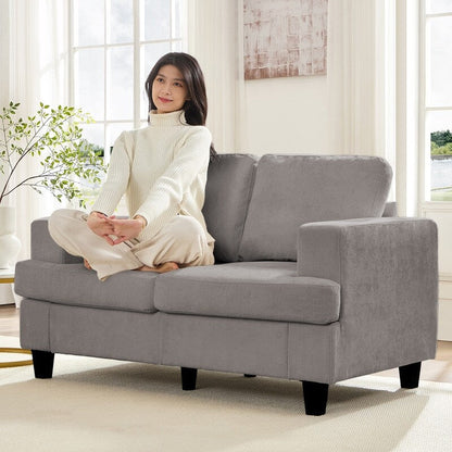 Mixoy W56Loveseat Sectional Sofa,Chenille Fabric Cloud Sleeper Comfy Upholstered 2-Seater Couches