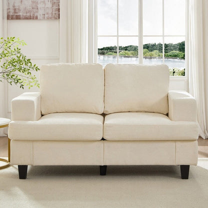 Mixoy W56Loveseat Sectional Sofa,Chenille Fabric Cloud Sleeper Comfy Upholstered 2-Seater Couches
