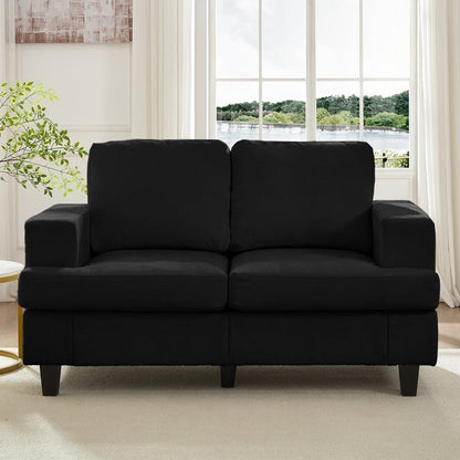 Mixoy W56Loveseat Sectional Sofa,Chenille Fabric Cloud Sleeper Comfy Upholstered 2-Seater Couches