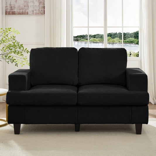Mixoy W56Loveseat Sectional Sofa,Chenille Fabric Cloud Sleeper Comfy Upholstered 2-Seater Couches
