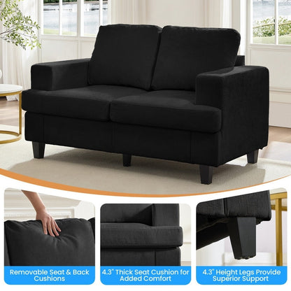 Mixoy W56Loveseat Sectional Sofa,Chenille Fabric Cloud Sleeper Comfy Upholstered 2-Seater Couches