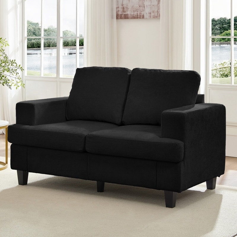 Mixoy W56Loveseat Sectional Sofa,Chenille Fabric Cloud Sleeper Comfy Upholstered 2-Seater Couches