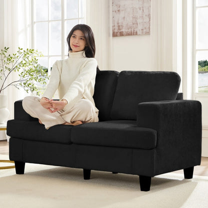 Mixoy W56Loveseat Sectional Sofa,Chenille Fabric Cloud Sleeper Comfy Upholstered 2-Seater Couches