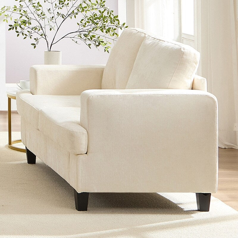 Mixoy W56Loveseat Sectional Sofa,Chenille Fabric Cloud Sleeper Comfy Upholstered 2-Seater Couches
