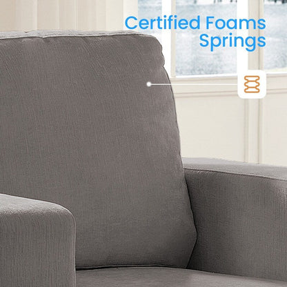 Mixoy W56Loveseat Sectional Sofa,Chenille Fabric Cloud Sleeper Comfy Upholstered 2-Seater Couches