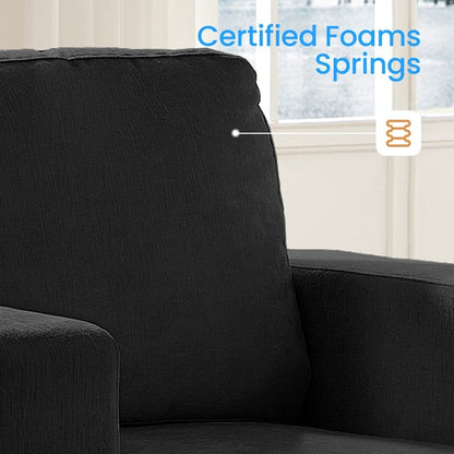 Mixoy W56Loveseat Sectional Sofa,Chenille Fabric Cloud Sleeper Comfy Upholstered 2-Seater Couches