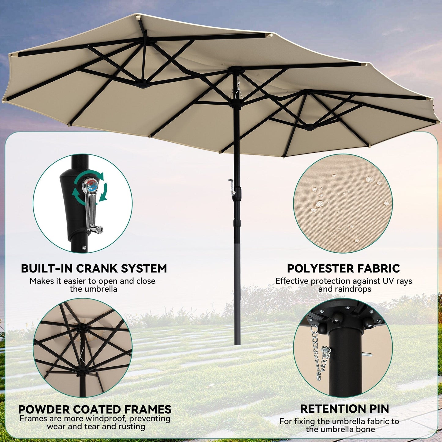 5/7/9 PCS Outdoor Dining Sets with 28W Textilene Swivel Chairs, Table