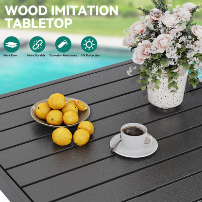 5/7/9 PCS Outdoor Dining Sets with 28W Textilene Swivel Chairs, Table