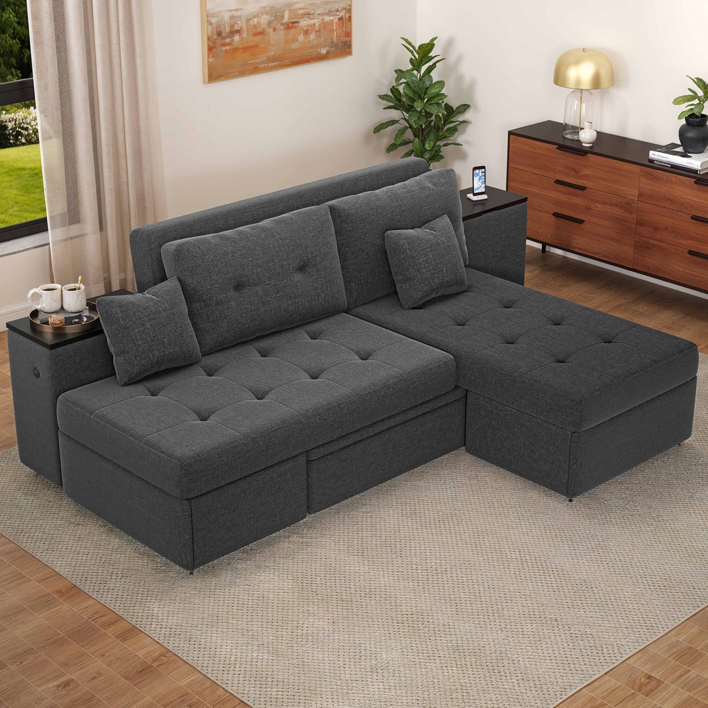 Moasis 5-in-1 Multi-Functional Sofa Bed Modern Folding Sofa