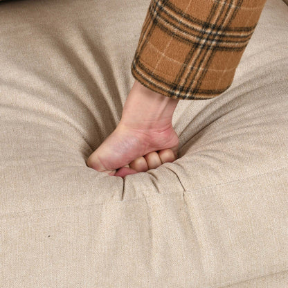 Moasis 80 3-seater Upholstered Sofa 2 Pillows Couches with Side Pockets for Living Room