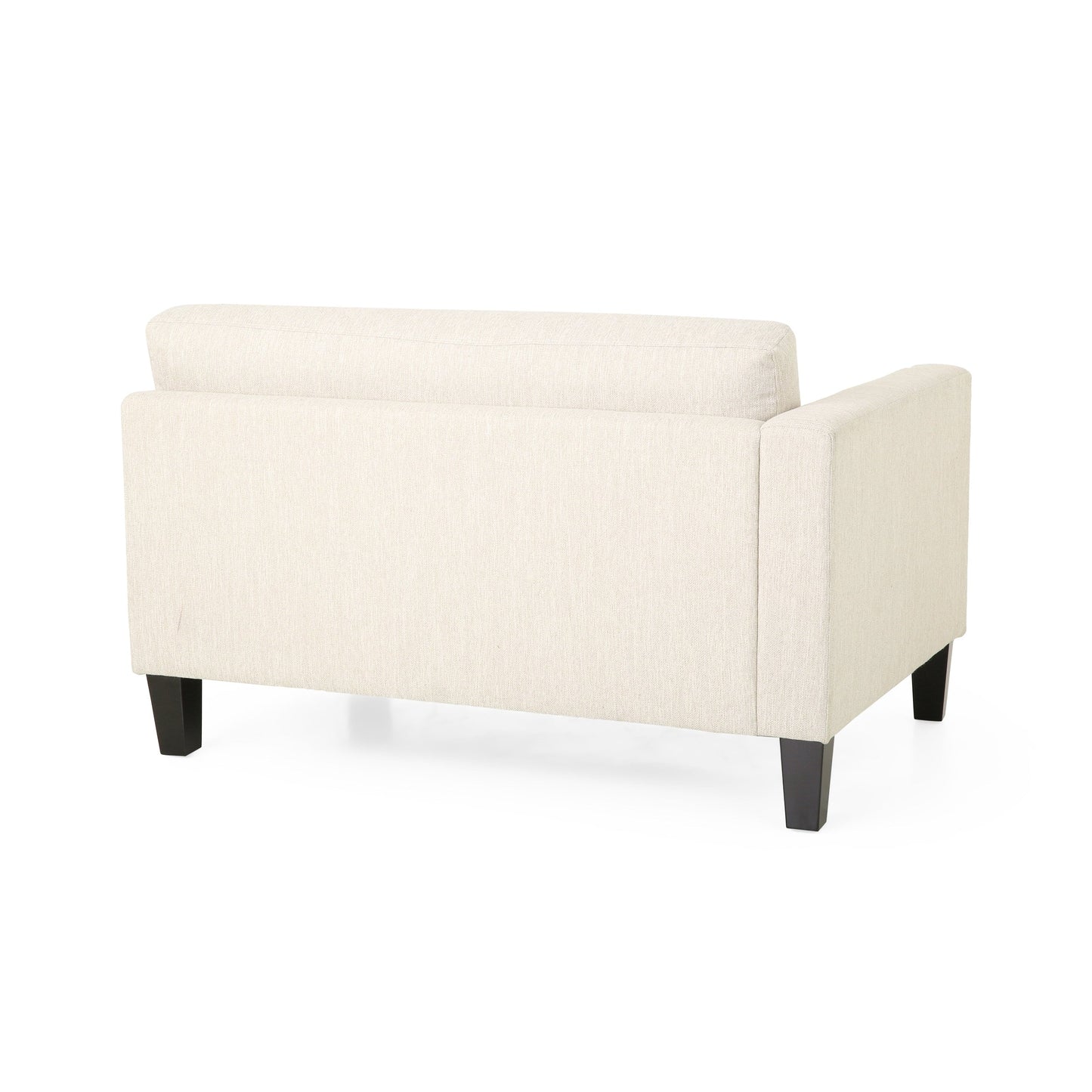 Modern 101 3-seater Sofa with Wood Legs and Two Pillows for Living Room