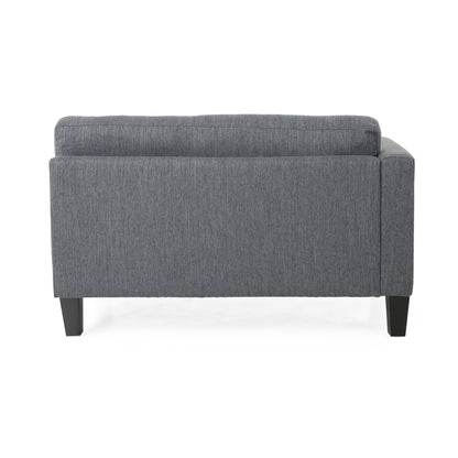 Modern 101 3-seater Sofa with Wood Legs and Two Pillows for Living Room