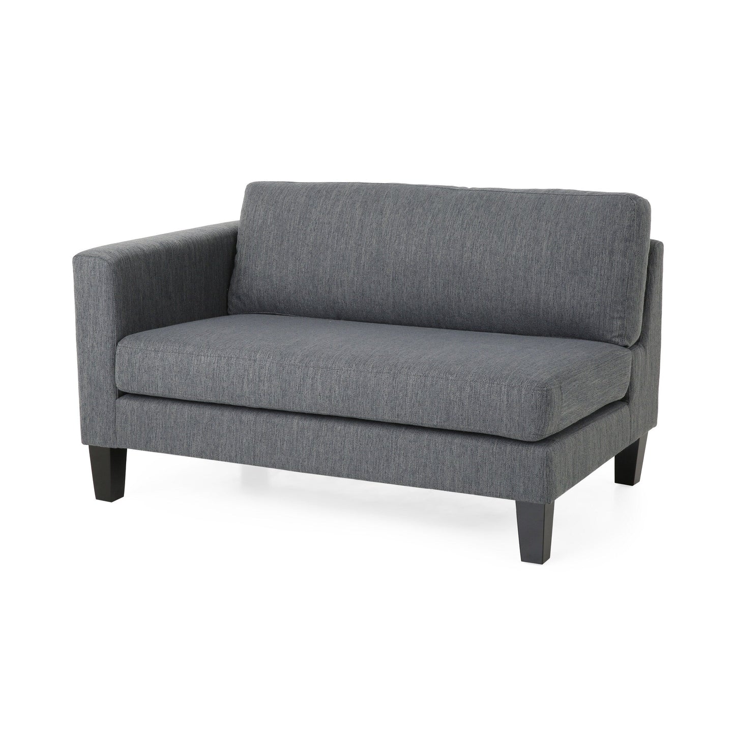 Modern 101 3-seater Sofa with Wood Legs and Two Pillows for Living Room