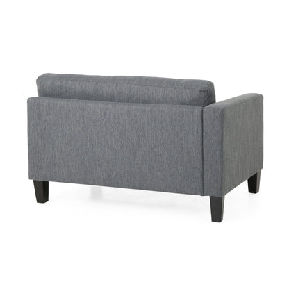 Modern 101 3-seater Sofa with Wood Legs and Two Pillows for Living Room