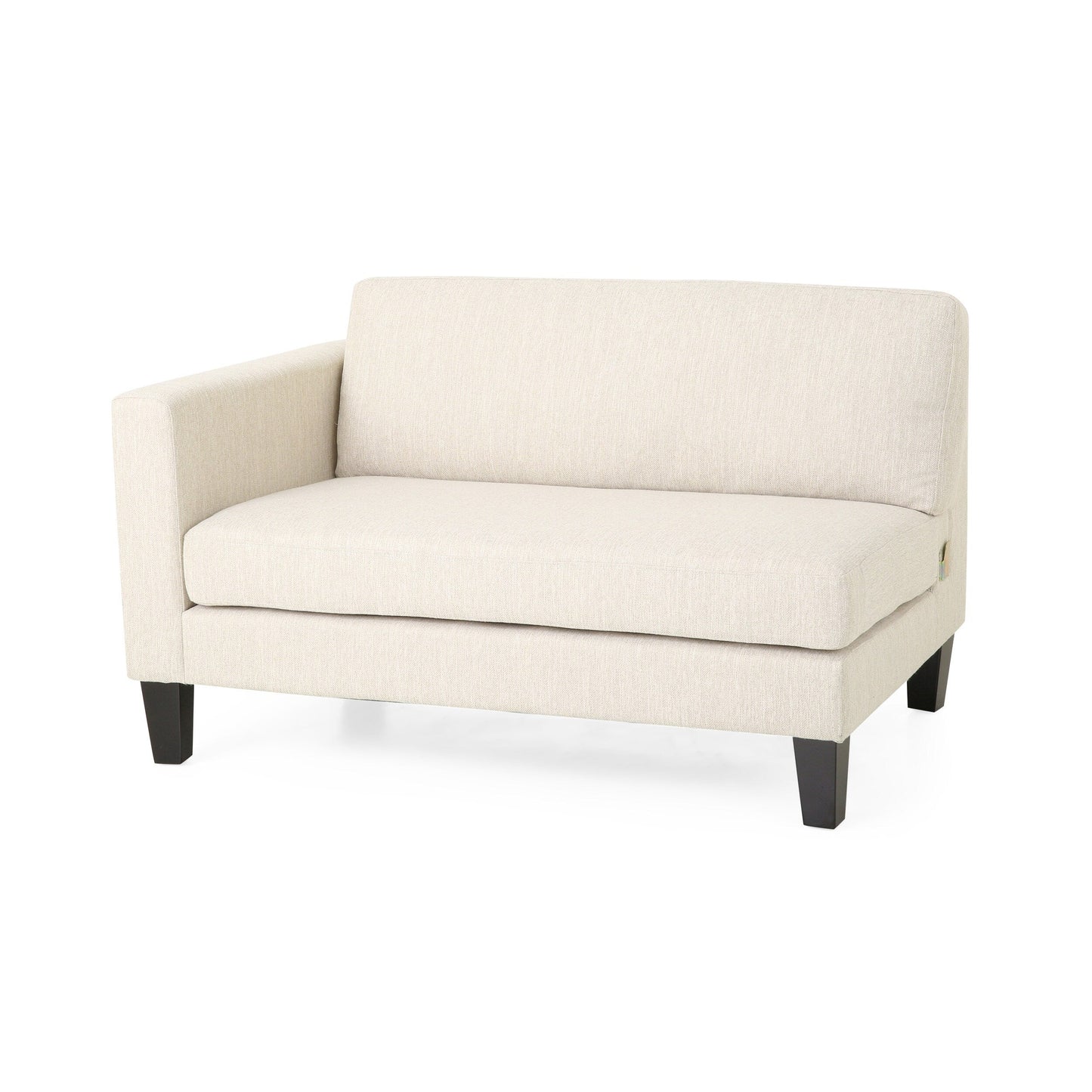Modern 101 3-seater Sofa with Wood Legs and Two Pillows for Living Room