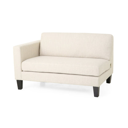 Modern 101 3-seater Sofa with Wood Legs and Two Pillows for Living Room