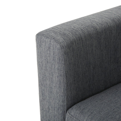Modern 101 3-seater Sofa with Wood Legs and Two Pillows for Living Room