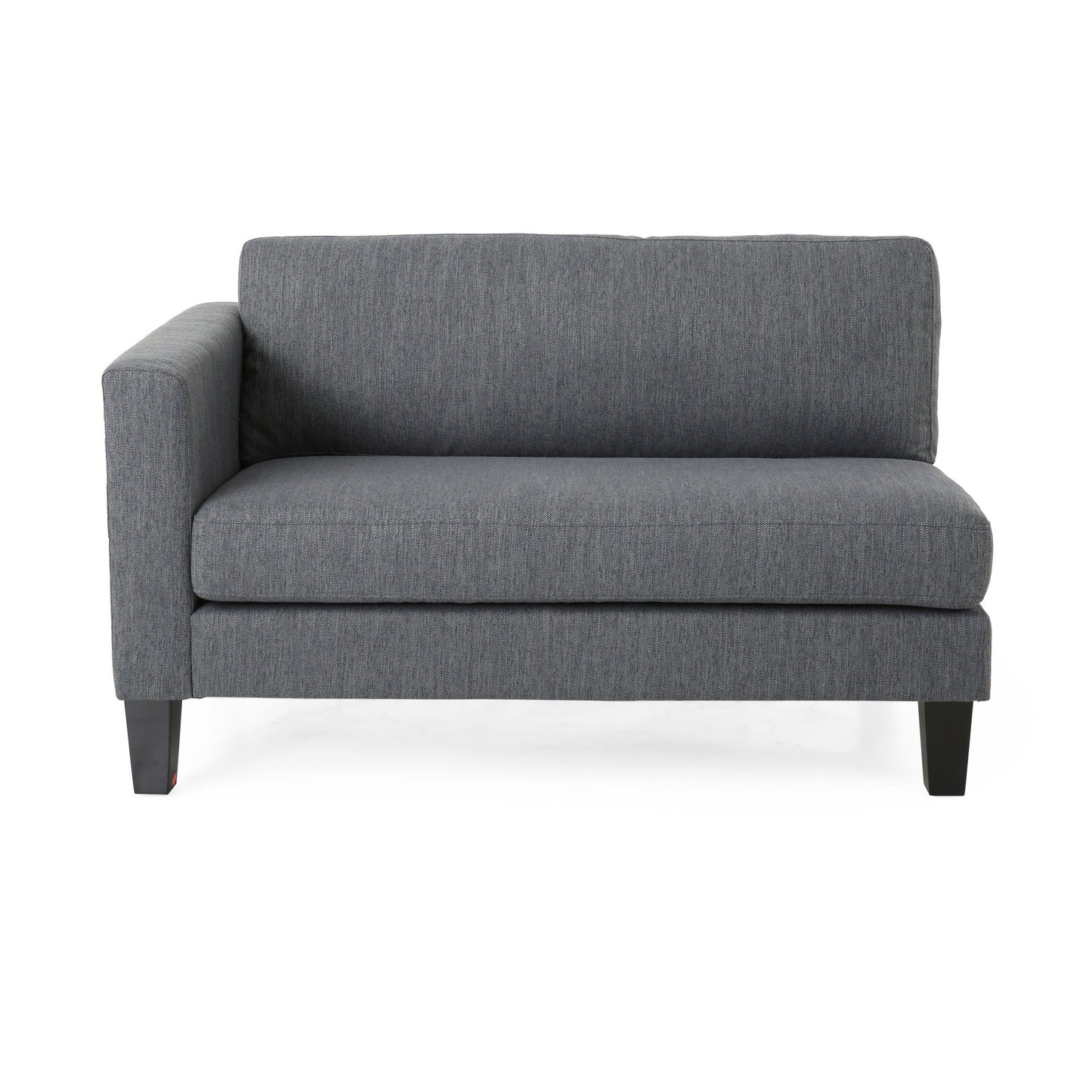 Modern 101 3-seater Sofa with Wood Legs and Two Pillows for Living Room