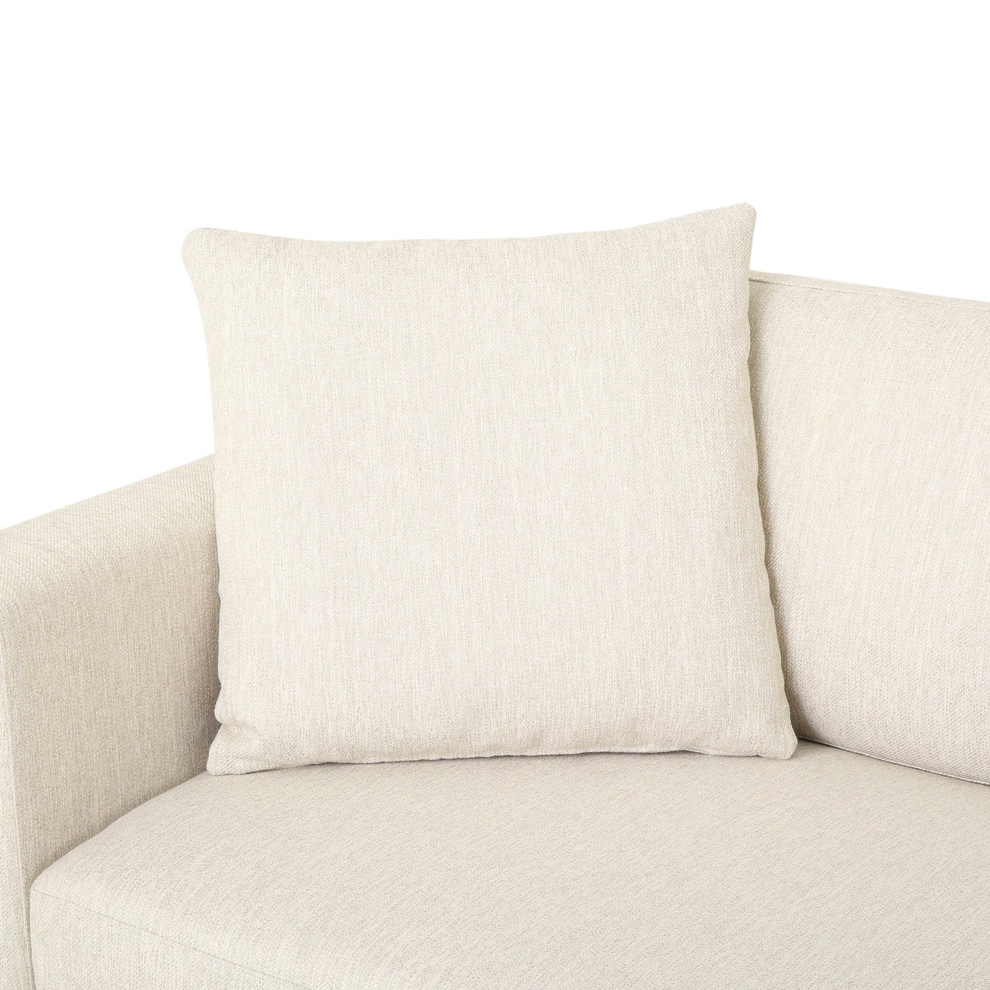 Modern 101 3-seater Sofa with Wood Legs and Two Pillows for Living Room